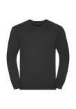 Russell Collection Cotton Acrylic V Neck Sweater
