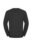 Russell Collection Cotton Acrylic V Neck Sweater