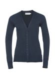 Russell Collection Ladies Cotton Acrylic V Neck Cardigan