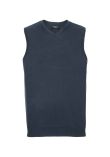 Russell Collection Sleeveless Cotton Acrylic V Neck Sweater