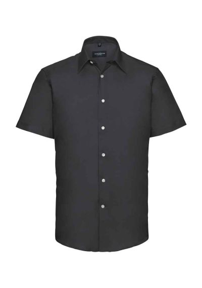 Russell Collection Short Sleeve Tailored Oxford Shirt