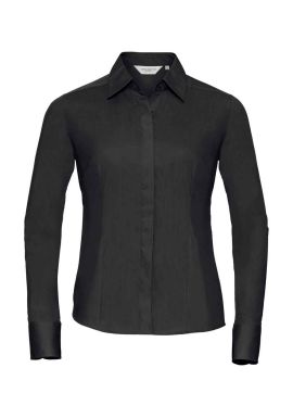 Russell Collection Ladies Long Sleeve Fitted Poplin Shirt