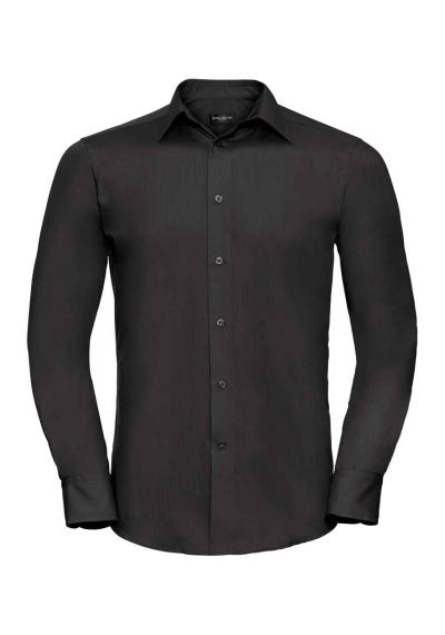 Russell Collection Long Sleeve Tailored Poplin Shirt