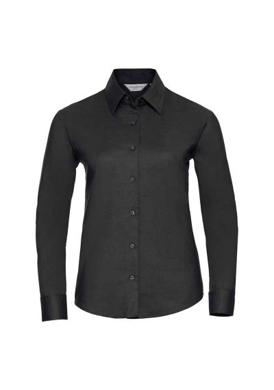 Russell Collection Ladies Long Sleeve Easy Care Oxford Shirt
