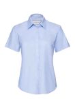 Russell Collection Ladies Short Sleeve Easy Care Oxford Shirt