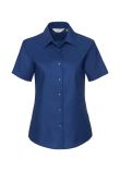 Russell Collection Ladies Short Sleeve Easy Care Oxford Shirt