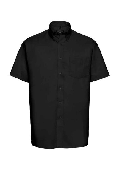 Russell Collection Short Sleeve Easy Care Oxford Shirt