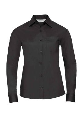 Russell Collection Ladies Long Sleeve Easy Care Poplin Shirt