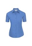 Russell Collection Ladies Short Sleeve Easy Care Poplin Shirt