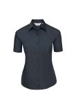 Russell Collection Ladies Short Sleeve Easy Care Poplin Shirt