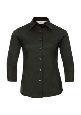 Russell Collection Ladies 3/4 Sleeve Easy Care Fitted Shirt