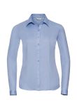 Russell Collection Ladies Long Sleeve Herringbone Shirt
