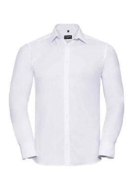 Russell Collection Long Sleeve Herringbone Shirt