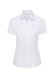 Russell Collection Ladies Short Sleeve Herringbone Shirt