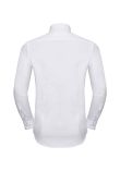 Russell Collection Long Sleeve Contrast Herringbone Shirt