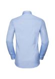 Russell Collection Long Sleeve Contrast Herringbone Shirt