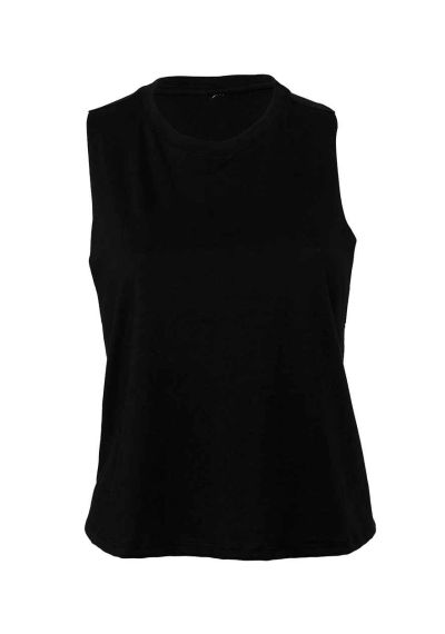 Bella Ladies Racer Back Cropped Tank Top