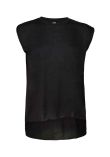 Bella Ladies Flowy Rolled Cuff Muscle T-Shirt