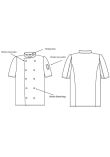 Dennys Short Sleeve Press Stud Chef's Jacket