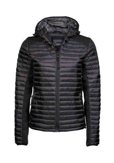 Tee Jays Ladies Crossover Hooded Padded Outdoor Jacket