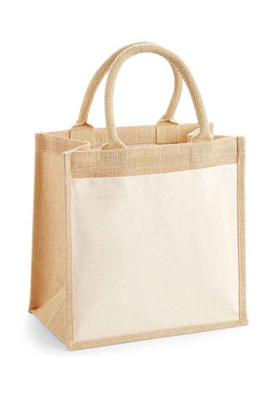 Westford Mill Pocket Jute Midi Tote Bag