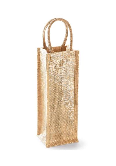 Westford Mill Shimmer Jute Bottle Bag