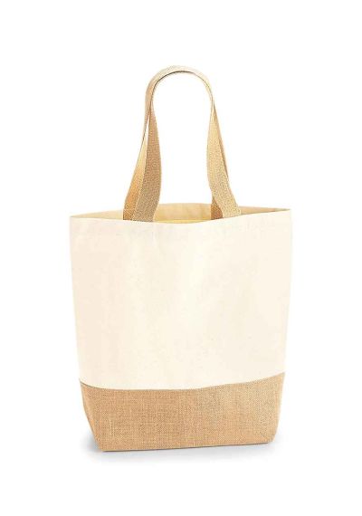 Westford Mill Jute Base Canvas Shopper