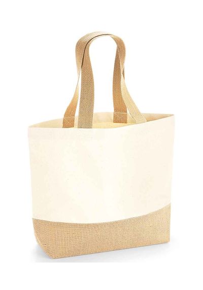 Westford Mill Jute Base Canvas Tote Bag