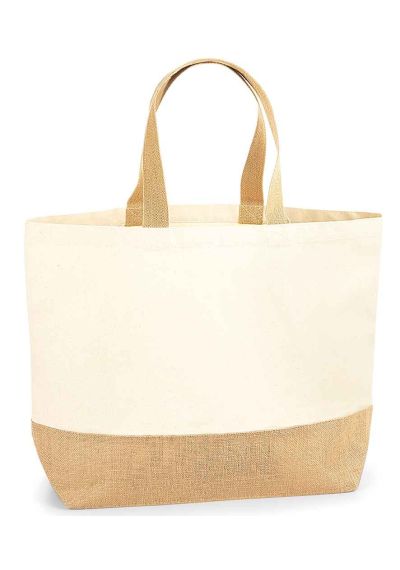 Westford Mill Jute Base Canvas Tote XL Bag