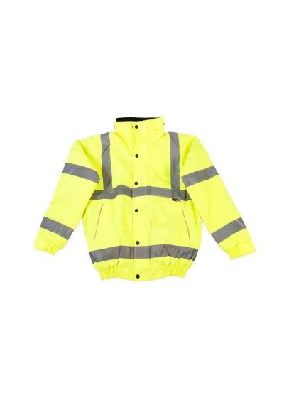 Warrior Hi-Vis Fleece Lined Bomber Jacket