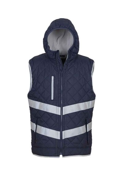 Yoko Hi-Vis Kensington Hooded Gilet