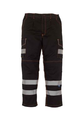 Yoko Hi-Vis Cargo Trousers with Knee Pad Pockets