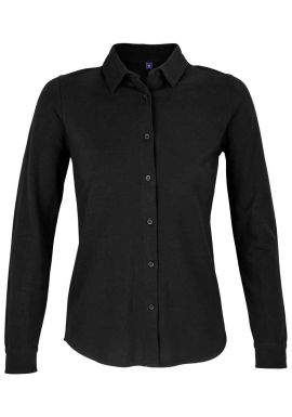 NEOBLU Ladies Basile Organic Cotton Long Sleeve Piqu Shirt