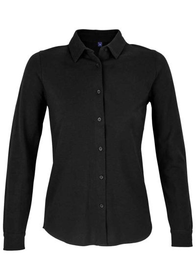 NEOBLU Ladies Basile Organic Cotton Long Sleeve Piqu Shirt