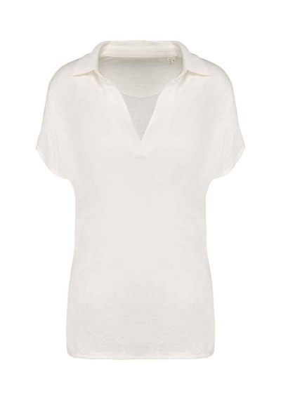 Native Spirit Ladies Linen Polo Shirt