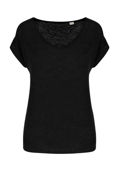 Native Spirit Ladies V Neck Linen T-Shirt