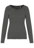Native Spirit Ladies Raglan Long Sleeve Washed T-Shirt