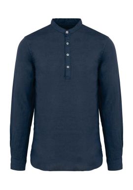 Native Spirit Washed Mao Collar Shirt