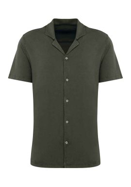 Native Spirit Jersey Short Sleeve Bowling Collar Shirt
