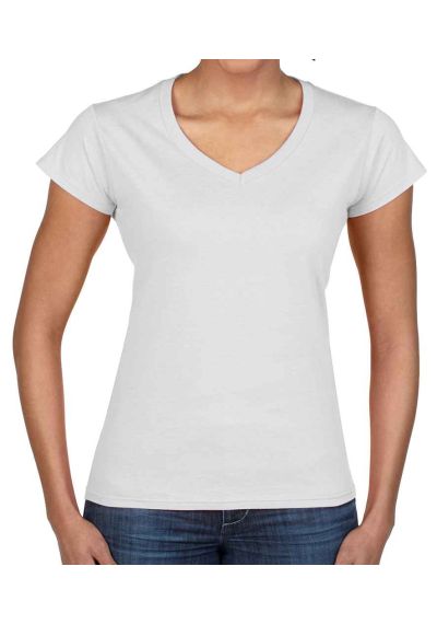 Gildan Ladies SoftStyle V Neck T-Shirt