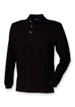 Henbury Long Sleeve Cotton Piqu Polo Shirt