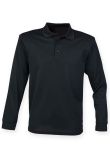 Henbury Unisex Long Sleeve Coolplus Piqu Polo Shirt