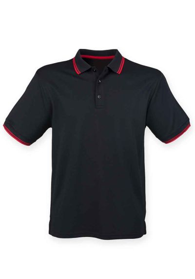 Henbury Coolplus Tipped Polo Shirt