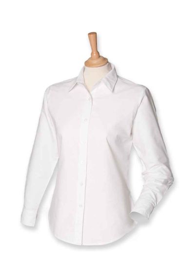 Henbury Ladies Long Sleeve Classic Oxford Shirt