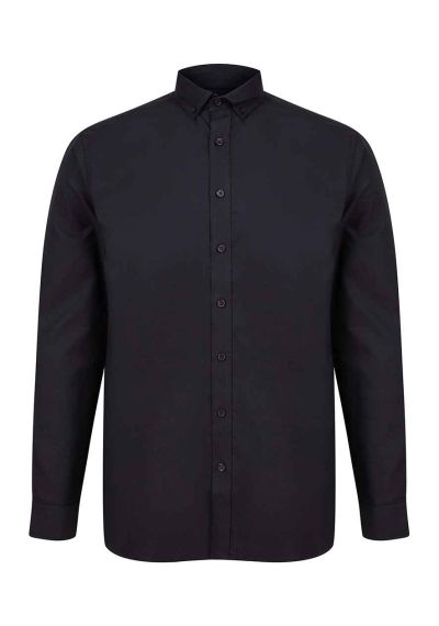 Henbury Modern Long Sleeve Classic Fit Oxford Shirt