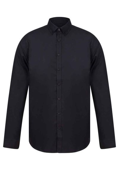 Henbury Modern Long Sleeve Slim Fit Oxford Shirt
