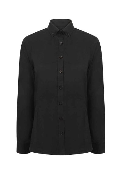 Henbury Ladies Modern Long Sleeve Regular Fit Oxford Shirt