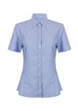 Henbury Ladies Modern Short Sleeve Regular Fit Oxford Shirt