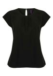 Henbury Ladies Pleat Front Short Sleeve Blouse