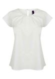 Henbury Ladies Pleat Front Short Sleeve Blouse